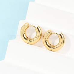 Orecchini a cerchio huggie in acciaio inossidabile 202&nbsp;EJEW-O087-08C-G