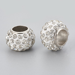 Handgefertigte Legierung Polymer Clay Strass Perlen&nbsp;RB-S049-09