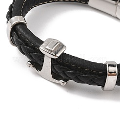 Geflochtene Armbänder aus Mikrofaser-Lederband&nbsp;BJEW-B096-14P