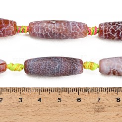 Brins de perles d'agate craquelées au feu naturel teintées et chauffées&nbsp;GG-CBAB9C6-A02-01