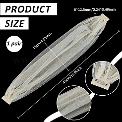 Armstulpen aus Polyester für die Hochzeit der Braut&nbsp;AJEW-WH0766-26