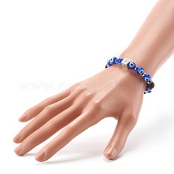 Braccialetti elasticizzati fatti a mano con perline malocchio&nbsp;BJEW-JB06460