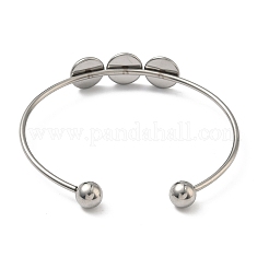 Fabrication de bracelets à manchette ouverte en acier inoxydable 304&nbsp;STAS-K320-01B-P
