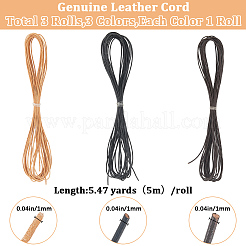 15m cordino in pelle di vacchetta 3 colori&nbsp;WL-CL0001-26A