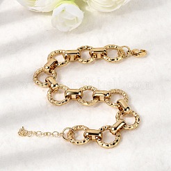 Bracciali a catena in acciaio inossidabile 304 per donna&nbsp;BJEW-P388-02A-G
