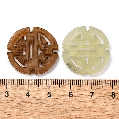 Gefärbte natürliche Xiuyan-Jade geschnitzte Langlebigkeitsanhänger&nbsp;G-M195-01
