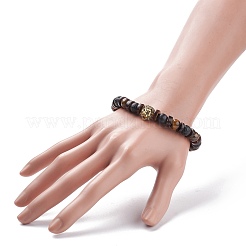 Bracelet extensible en noix de coco naturelle&nbsp;BJEW-JB08151