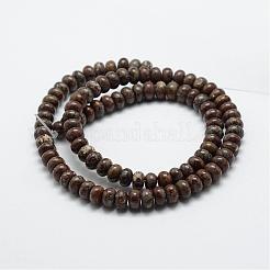 Natürliche rote Schneeflocke Obsidian Perlen Stränge&nbsp;G-G665-14-6x4mm