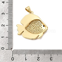 Pendentifs avec zircon cubiques à micro-pavés en laiton&nbsp;KK-H267-080G-02