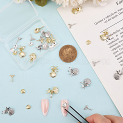 Muschelförmige Legierungs-Cabochons&nbsp;DIY-CP0011-24B