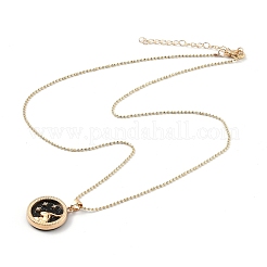 Collane del pendente del rhinestone della lega&nbsp;NJEW-H306-A02-G