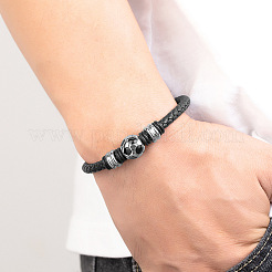 Braccialetti con perline a forma di pallone da calcio in acciaio inossidabile 316l&nbsp;FS-WGEB724-01