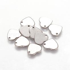 Ideas de regalos hechos a mano resistentes al deslustre para el día de San Valentín 201 colgantes de etiquetas en blanco con estampado de acero inoxidable&nbsp;STAS-Q070