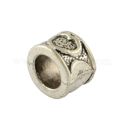 Colonne en alliage de style tibétain supports d'émail de perles européennes&nbsp;LS-TIBEB-5087-AS-LF
