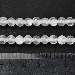 Chapelets de perles de jade blanche naturelle&nbsp;G-B128-A02-02