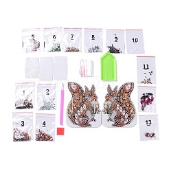 5d diy écureuil motif animal diamant peinture crayon porte-gobelet ornements kits&nbsp;DIY-C020-05