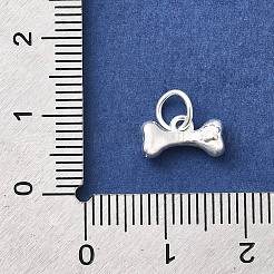 925 Knochen aus Sterlingsilber mit Pfotenabdruck-Anhängern&nbsp;STER-A048-13S