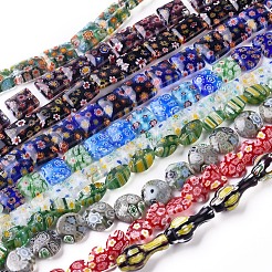 Handgemachte Glasperlen Millefiori-Stränge&nbsp;LK-F011-01