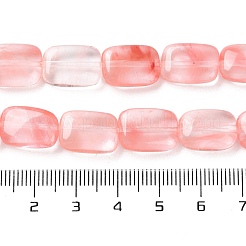 Chapelets de perles en verre de quartz de cerise&nbsp;G-K357-D07-01