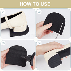2 paire de semelles de chaussures antidérapantes en caoutchouc bicolores&nbsp;DIY-CN0003-81