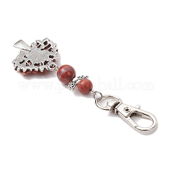 Pendentifs décoratifs en pierres précieuses naturelles et synthétiques représentant l'arbre de vie des chakras&nbsp;HJEW-JM03731