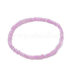 Ensemble de bracelets de cheville extensibles en perles de verre 7pcs 7 couleurs pour femmes&nbsp;AJEW-AN00528