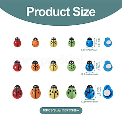 150 Stück Kunststoff-Cabochons im 3-Stil&nbsp;KY-PJ0001-03