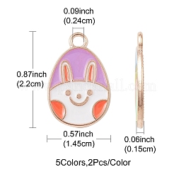 Pendenti smaltati in lega di zinco 10 pz 5 stile style&nbsp;ENAM-YW0002-80