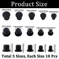 50 pz 5 stili tappi per fori in silicone&nbsp;AJEW-GF0011-62H