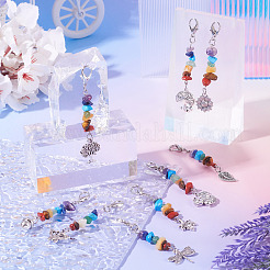 Décorations de pendentif de puce de pierre précieuse de chakra&nbsp;HJEW-TAC0028