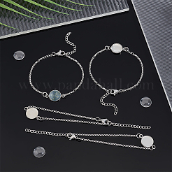 DIY Blanko Oval 304 Edelstahl Gliederarmband Bausätze&nbsp;BJEW-UN00004