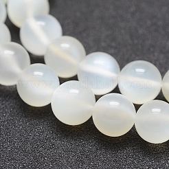 Naturelles perles pierre de lune blanc brins&nbsp;G-J373-13-10mm