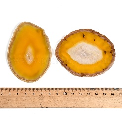 Cabochons en tranches d'agate naturelle teintées et chauffées&nbsp;GG-CBAAF67-01D