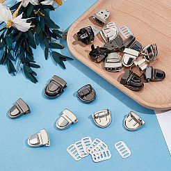 12 Stück 2 Farben Legierung Tuck Lock Verschlüsse&nbsp;DIY-GF0012-78