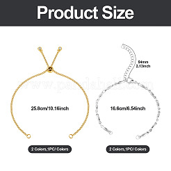 2 Sets 2 Stile 304 Edelstahl Bar Link Kette Armband machen&nbsp;AJEW-TA0001-77
