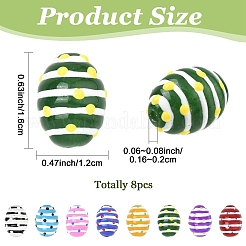 8 Stück 8 Farben Glasimitat-Jadeperlen&nbsp;GLAA-YW0005-72