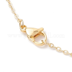 Colliers à chaîne en laiton avec pendentif en forme de cœur et de lettre&nbsp;NJEW-JN05377-01