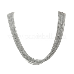 Mehrreihige Halsketten aus Edelstahl 304 für Damen&nbsp;NJEW-D326-01P