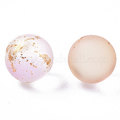 Perle di vetro smerigliato verniciato a spruzzo trasparente&nbsp;X-GLAA-N035-05B-04