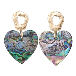 Ohrstecker aus natürlicher Paua-/Abalone-Muschel&nbsp;EJEW-JE06945