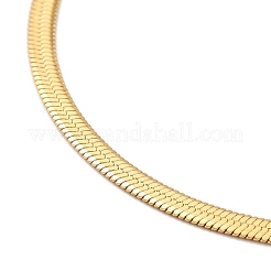 Collana a spina di pesce in acciaio inossidabile 304 placcata ionica (ip) per uomo e donna&nbsp;NJEW-E076-04B-G