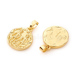 12 ciondolo in ottone con costellazione/segno zodiacale&nbsp;KK-I672-33
