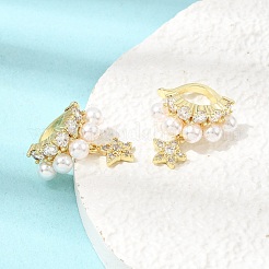 Boucles d'oreilles manchette en laiton zircon cubique micro pavé&nbsp;CU-CBAE7DF-29G