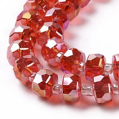 Transparentes perles de verre de galvanoplastie brins&nbsp;GLAA-E036-01D