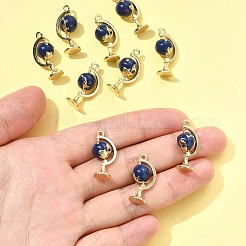 10pcs pendentifs en émail en alliage plaqué or clair&nbsp;ENAM-FS0003-10