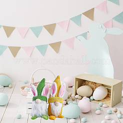 2 pieza de adorno de muñeca gnomo de conejito de Pascua de tela de 2 colores&nbsp;AJEW-GF0007-78B
