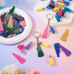 Kit de fabrication de porte-clés pendentif en acrylique en forme de haut-parleur&nbsp;DIY-TA0009-15