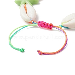 Natürliche gemischte Kauri-Muschelperlen geflochtene Perlenarmbänder&nbsp;BJEW-JB11785