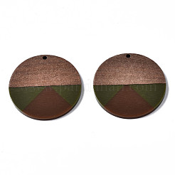 Pendentifs en bois de résine et de noyer&nbsp;RESI-S389-070A-A05