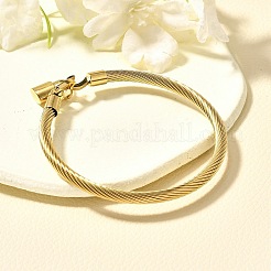 Bracelets torsadés en acier inoxydable 304 pour femmes&nbsp;BJEW-U021-06G